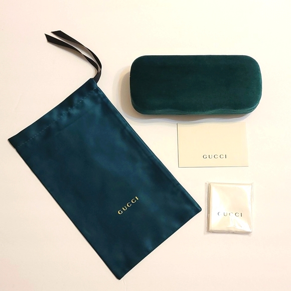 Authentic Gucci Black Blue Red Cream Stripe Logo Optical Frames - Picture 13 of 13